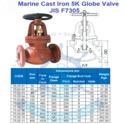 catalogue van hơi gang JIS 5K