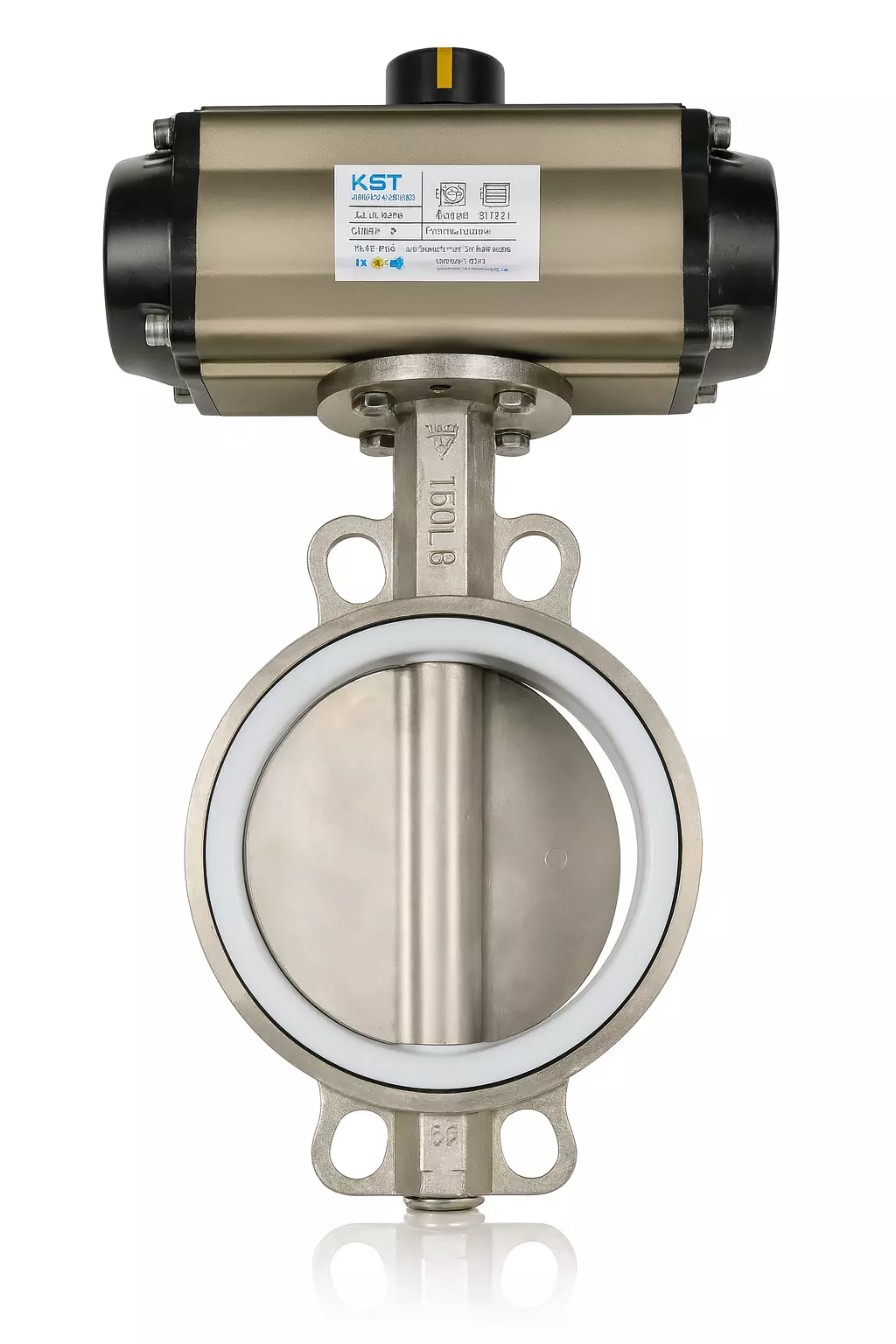 Van bướm inox khí nén KST Van bướm inox khí nén KST