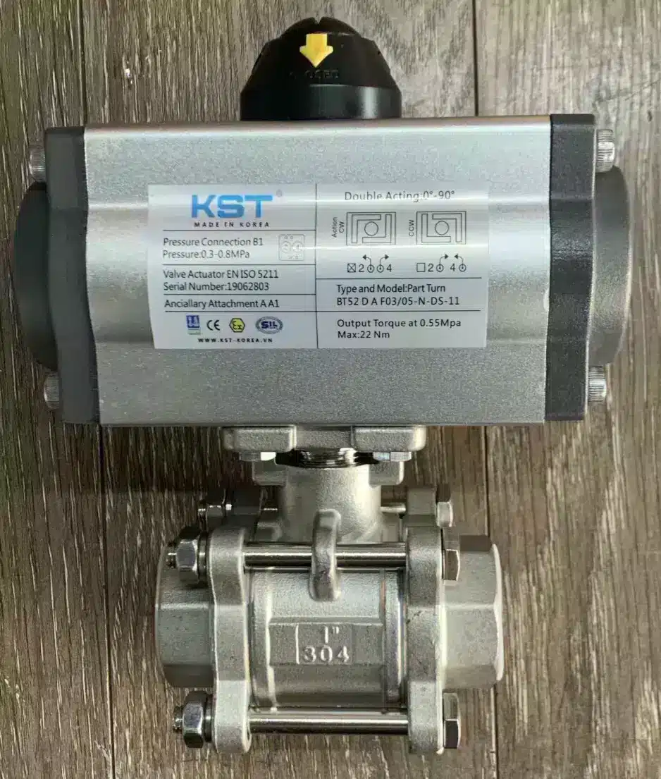 van bi inox khí nén ren KST van bi inox khí nén ren KST