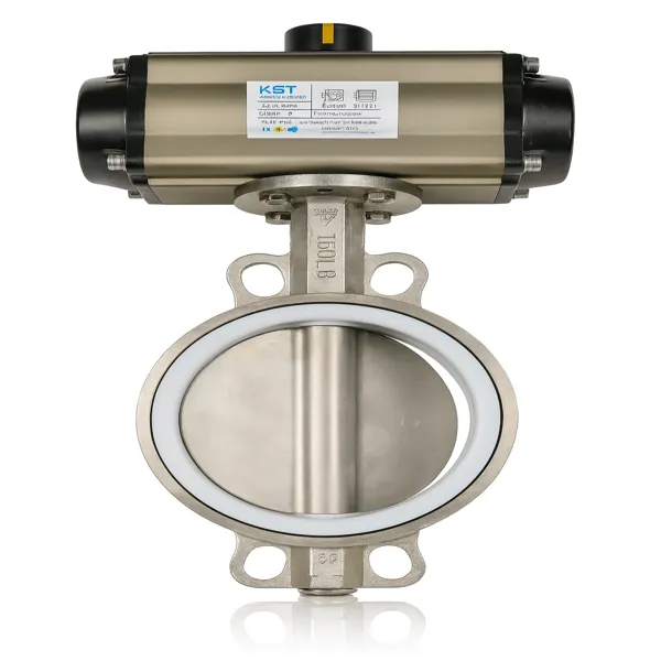 Van Bướm Inox Khí Nén KST van buom inox teflon khi nen KST