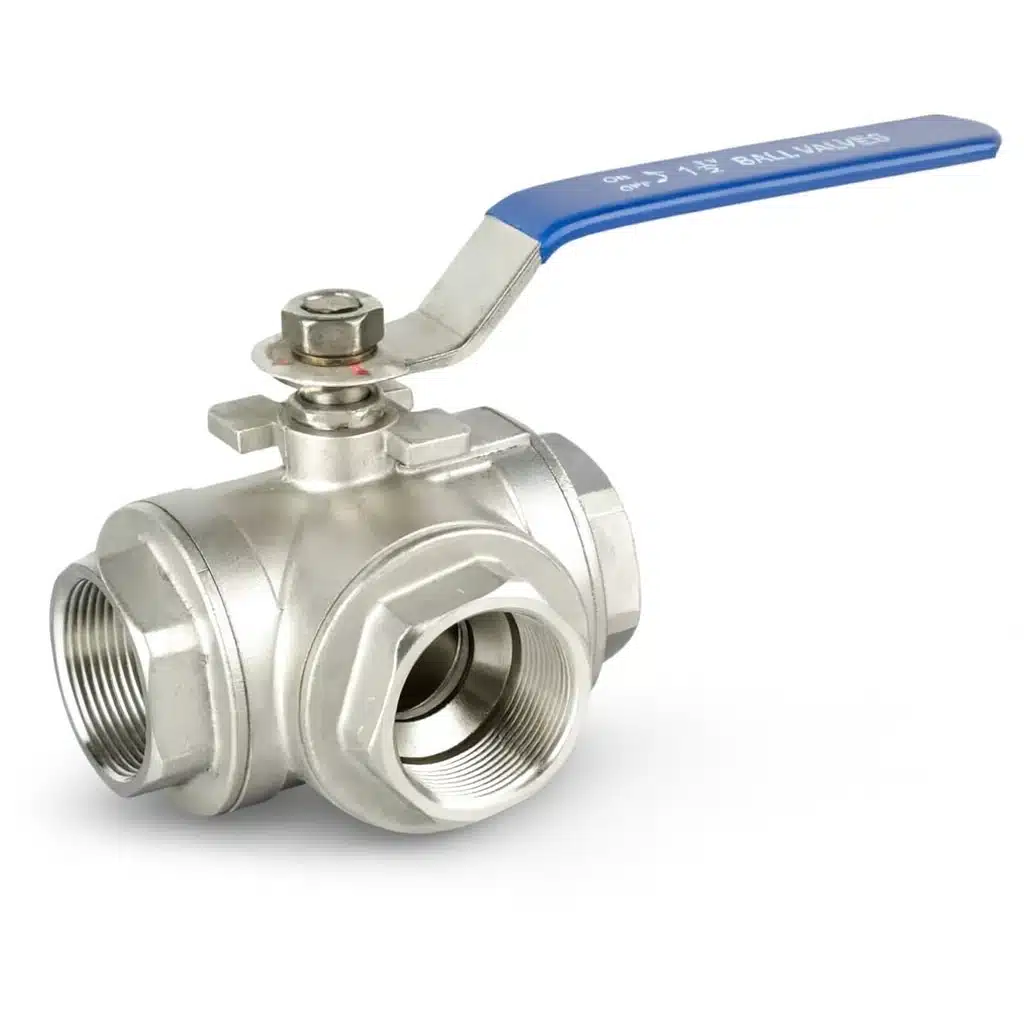 Van bi ren 3 ngã inox CF8M Van bi ren 3 ngã inox CF8M