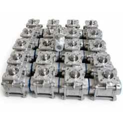 van bi 3PC inox có đế iso 3